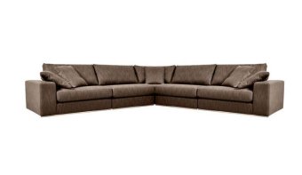 Bruine hoekbank Amersfoort 294cm – A-meubel