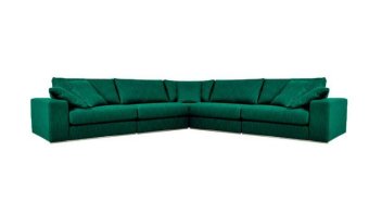 Groene hoekbank Amersfoort 294cm – A-meubel