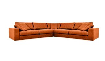 Oranje hoekbank Amersfoort 303cm – A-meubel