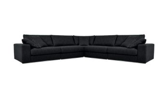 Zwarte hoekbank Amersfoort 303cm – A-meubel