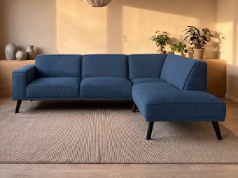 Hoekbank Den Haag in blauw – kleurimpressie