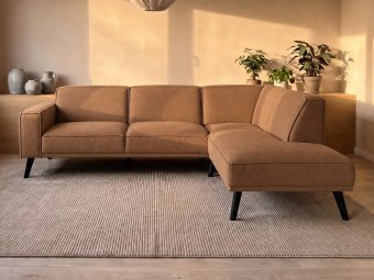 Hoekbank Den Haag in bruin – kleurimpressie