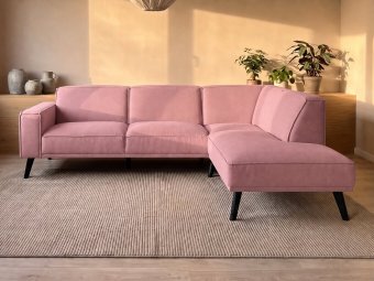Hoekbank Den Haag in roze – kleurimpressie