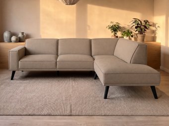 Hoekbank Den Haag in taupe – kleurimpressie