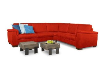 Oranje hoekbankstel Elsen 237cm – A-meubel