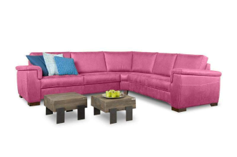 Roze hoekbankstel Elsen 231cm – A-meubel