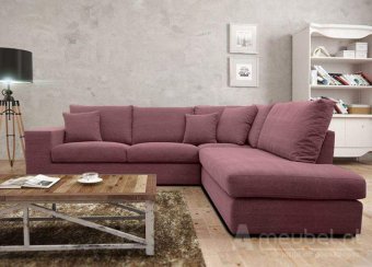 Roze hoekbank Gouda 250cm – A-meubel