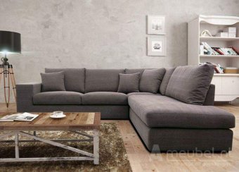 Taupe hoekbank Gouda 250cm – A-meubel