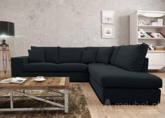 Zwarte hoekbank Gouda 250cm – A-meubel