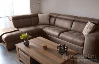 Taupe hoekbank Harderwijk 254cm – A-meubel