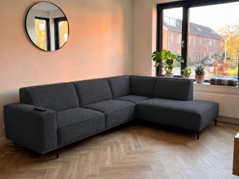 Hoekbank Huizen in antraciet – kleurimpressie