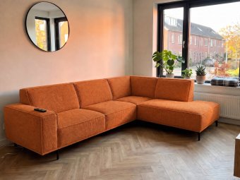 Hoekbank Huizen in oranje – kleurimpressie
