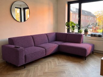 Hoekbank Huizen in paars – kleurimpressie