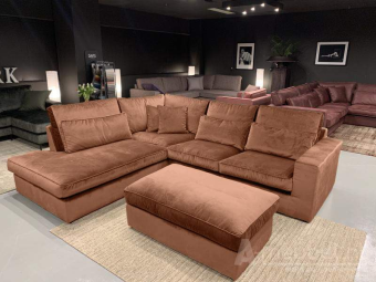 Cognac hoekbank Leusden 270cm – A-meubel