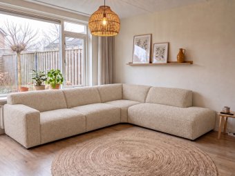 Hoekbank Leeuwarden in beige – kleurimpressie