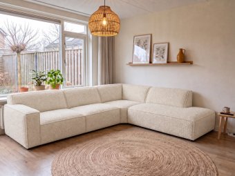 Hoekbank Leeuwarden in creme – kleurimpressie
