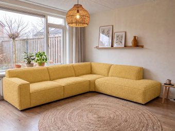 Hoekbank Leeuwarden in geel – kleurimpressie