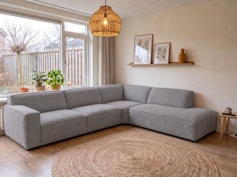 Hoekbank Leeuwarden in grijs – kleurimpressie