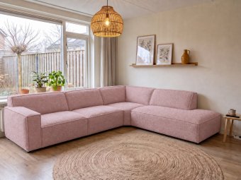 Hoekbank Leeuwarden in roze – kleurimpressie