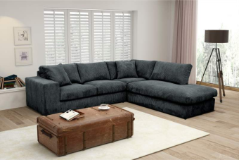 Antraciet hoekbank Lelystad 246cm – A-meubel