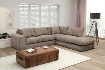 Beige hoekbank Lelystad 246cm – A-meubel