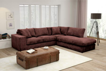Bruine hoekbank Lelystad 246cm – A-meubel