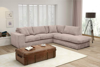 Creme hoekbank Lelystad 246cm – A-meubel