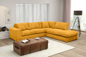 Gele hoekbank Lelystad 246cm – A-meubel