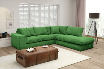 Groene hoekbank Lelystad 246cm – A-meubel