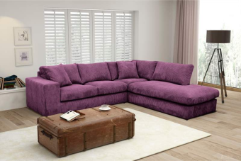 Paarse hoekbank Lelystad 246cm – A-meubel