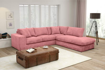 Roze hoekbank Lelystad 246cm – A-meubel