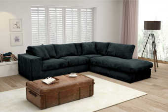 Zwarte hoekbank Lelystad 178cm – A-meubel