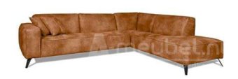 Cognac hoekbank Lent 255cm – A-meubel