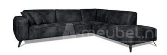 Zwarte hoekbank Lent 255cm – A-meubel