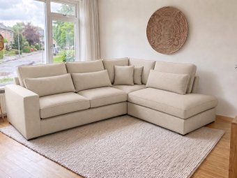 Hoekbank Leusden Express in beige – kleurimpressie