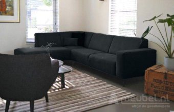 Antraciet hoekbank Maarssen 250cm – A-meubel