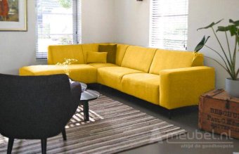 Gele hoekbank Maarssen 250cm – A-meubel