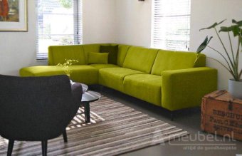Groene hoekbank Maarssen 255cm – A-meubel
