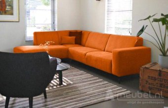 Oranje hoekbank Maarssen 186cm – A-meubel