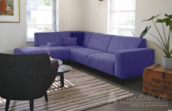 Paarse hoekbank Maarssen 250cm – A-meubel