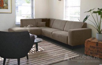 Taupe hoekbank Maarssen 186cm – A-meubel