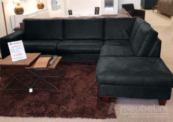 Antraciet hoekbank Maassluis 223cm – A-meubel