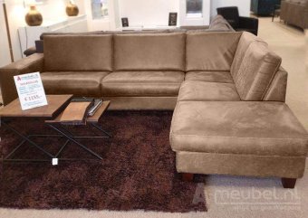 Beige hoekbank Maassluis 229cm – A-meubel