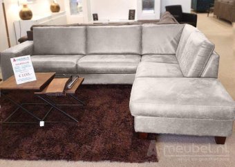 Creme hoekbank Maassluis 223cm – A-meubel
