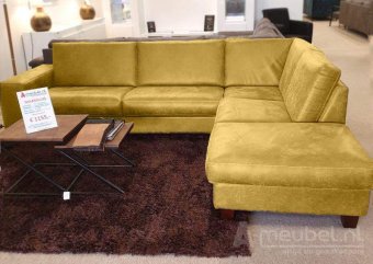 Gele hoekbank Maassluis 223cm – A-meubel