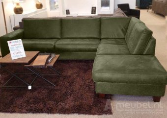 Groene hoekbank Maassluis 229cm – A-meubel