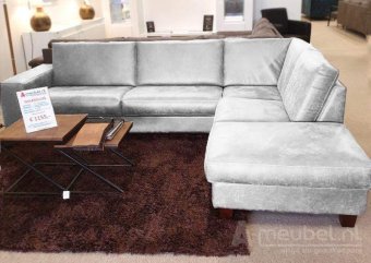 Witte hoekbank Maassluis 229cm – A-meubel