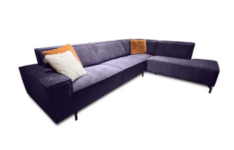 Paarse hoekbank Heerlen 255cm – A-meubel
