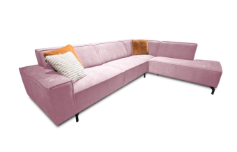 Roze hoekbank Heerlen 255cm – A-meubel