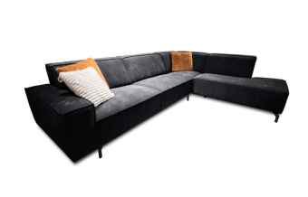 Zwarte hoekbank Heerlen 255cm – A-meubel